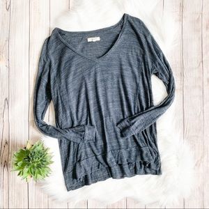 Madewell Heathered V-neck Slub Tee
